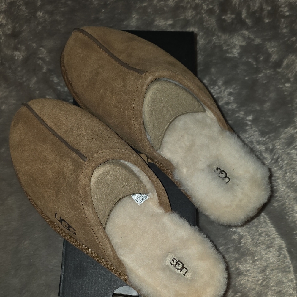 UGG Men's Brown Suede Slip-Ons